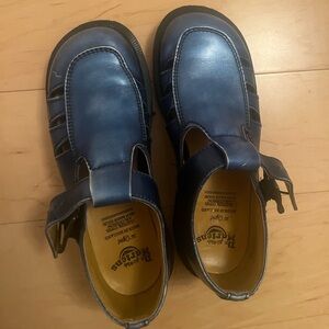 Doc martens vintage blue leather shoes size 6
